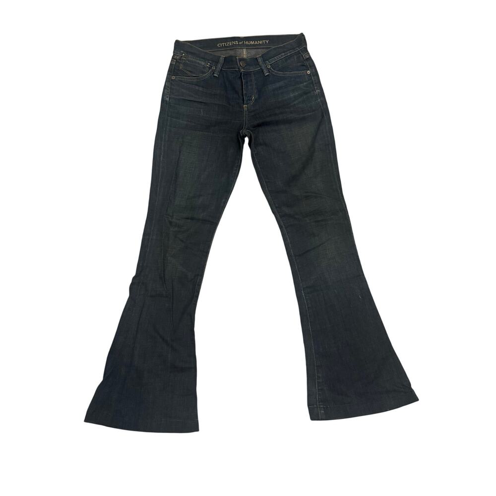 Citizens of Humanity Ingrid Flare Jeans Womens 28 Dark Wash Denim Made USA EUC